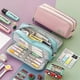 thumbnail image 1 of Large Pencil Case For Girls, School Supplies Pencil Case For Boys And Kids With 3 Compartments, Large Pencil Pouch For Office Supplies, Glacier Blue, 1 of 2