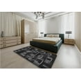 thumbnail image 4 of Ahgly Company Indoor Round Patterned Carbon Gray Area Rugs, 5' Round, 4 of 6
