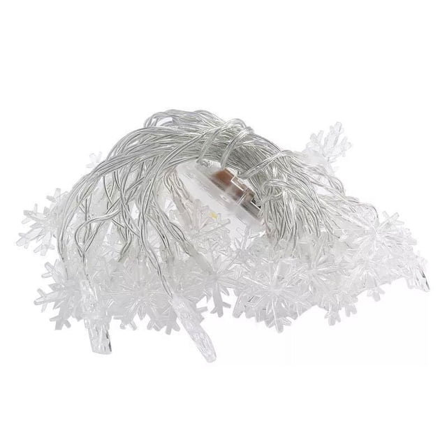 Jinsinto LED Christmas Snowflake Fairy Light Decoration Warm White 3M