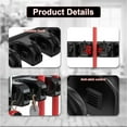 thumbnail image 3 of VANNYVANYA 2 Pack Wall Mount Mop Broom Holder, Heavy Duty Storage Organizer with 5 Slots 6 Hooks for Kitchen Garage Garden Laundry, 3 of 7