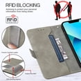 thumbnail image 6 of TECH CIRCLE Case Fit for Apple iPhone 13 Pro,Drop Protection PU Leather Wallet Case with RFID Blocking Card Holder Folio Flip Kickstand Magnetic Closure Phone Cover,Gray, 6 of 14