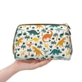 thumbnail image 4 of Rateoe Dinosaurs and Tropical Leaves for Travel Makeup Bag,Large Capacity Cosmetic Bags for Women,Waterproof Portable Pouch Open Flat Toiletry Bag Make up Organizer, 4 of 8