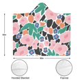 thumbnail image 3 of Wearable Blanket,Pioneer Flower Floral Print Pattern Hooded Wearable Flannel Blanket for Adults & Teens,Winter Poncho Shawl Wrap Cape Cozy Anti-Pill,50"x60", 3 of 5