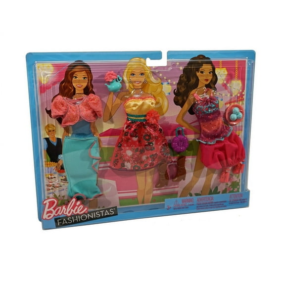 Barbie Fashionistas Tea Party Outfits - Contains 3 Doll Outfits