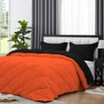 thumbnail image 4 of DNG Creations 3 Piece Reversible Diamond Pattern Comforter Solid - 100% Egyptian Cotton, 800 TC ( Oversized Queen - Size ) All-Season 550 GSM ( Orange/Black Colour ), 4 of 7