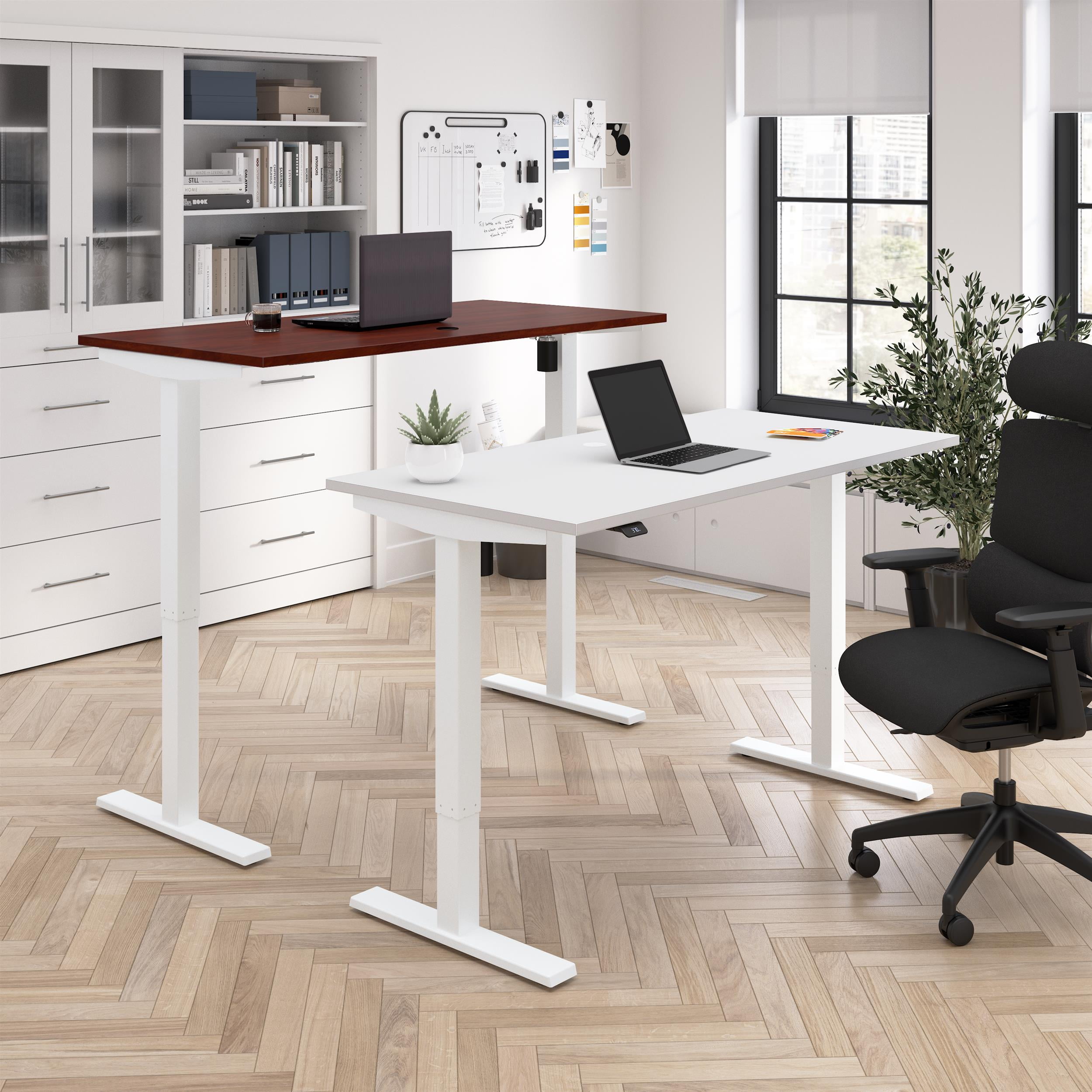 Move 40 Series 72W Adjustable Standing Desk in White - Engineered Wood