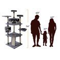 thumbnail image 2 of Confote 74in Multi-Level Cat Trees with Sisal-Covered Scratching Posts, Plush Perches and Condo for Kittens, Cats and Pets, 2 of 10