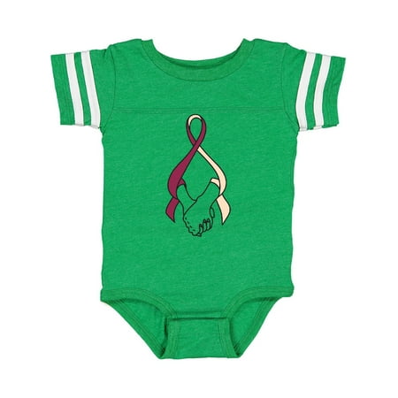 

Inktastic Hands Holding Awareness Ribbon- Head and Neck Cancer Gift Baby Boy or Baby Girl Bodysuit