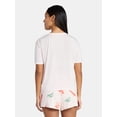 thumbnail image 3 of Flaming Hot Cheetos Women's and Women's Plus Sleep Tee and Shorts Pajama Set from Grayson Social, 2-Piece, Sizes XS-3X, 3 of 5