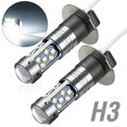 thumbnail image 1 of 2X H3 LED Bulb 27-SMD Xenon White Car Van Fog Light Lamp Bulbs Low Beam W/ Lens, 1 of 1