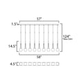 thumbnail image 3 of ET2 E23129-18PC Larmes LED Polished Chrome Island Pendant Ceiling Light - 58 in., 3 of 3