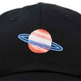 thumbnail image 2 of DALIX Planet Saturn Ball Cap Embroidered Hat in Black, 2 of 7