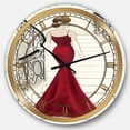thumbnail image 1 of Designart 'Elegance Glam Paris Diva Iii Glam Wall Clock, 1 of 4
