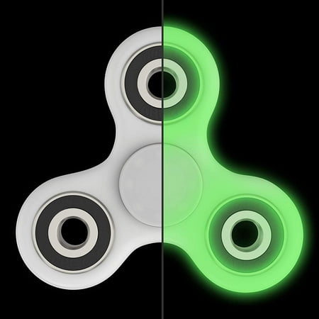 Anti-Anxiety 360 Spinner Helps Focusing Fidget Toy [3D Figit] Tri-Spinner EDC Focus Toy for Kids & Adults - Best Stress Reducer Relieves ADHD Anxiety Boredom Metal Bearing (Glow in the