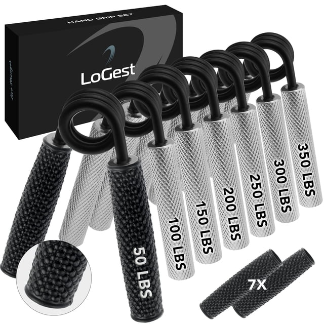 Set de fortalecedores de mano Logest de 7 piezas, 50-350 lb