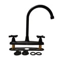 thumbnail image 4 of Llaves Fregadero Cocina y Lavabo Baño Alfa Negro Mate Cruceta, 4 of 6