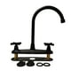 thumbnail image 4 of Llaves Fregadero Cocina y Lavabo Baño Alfa Negro Mate Cruceta, 4 of 6
