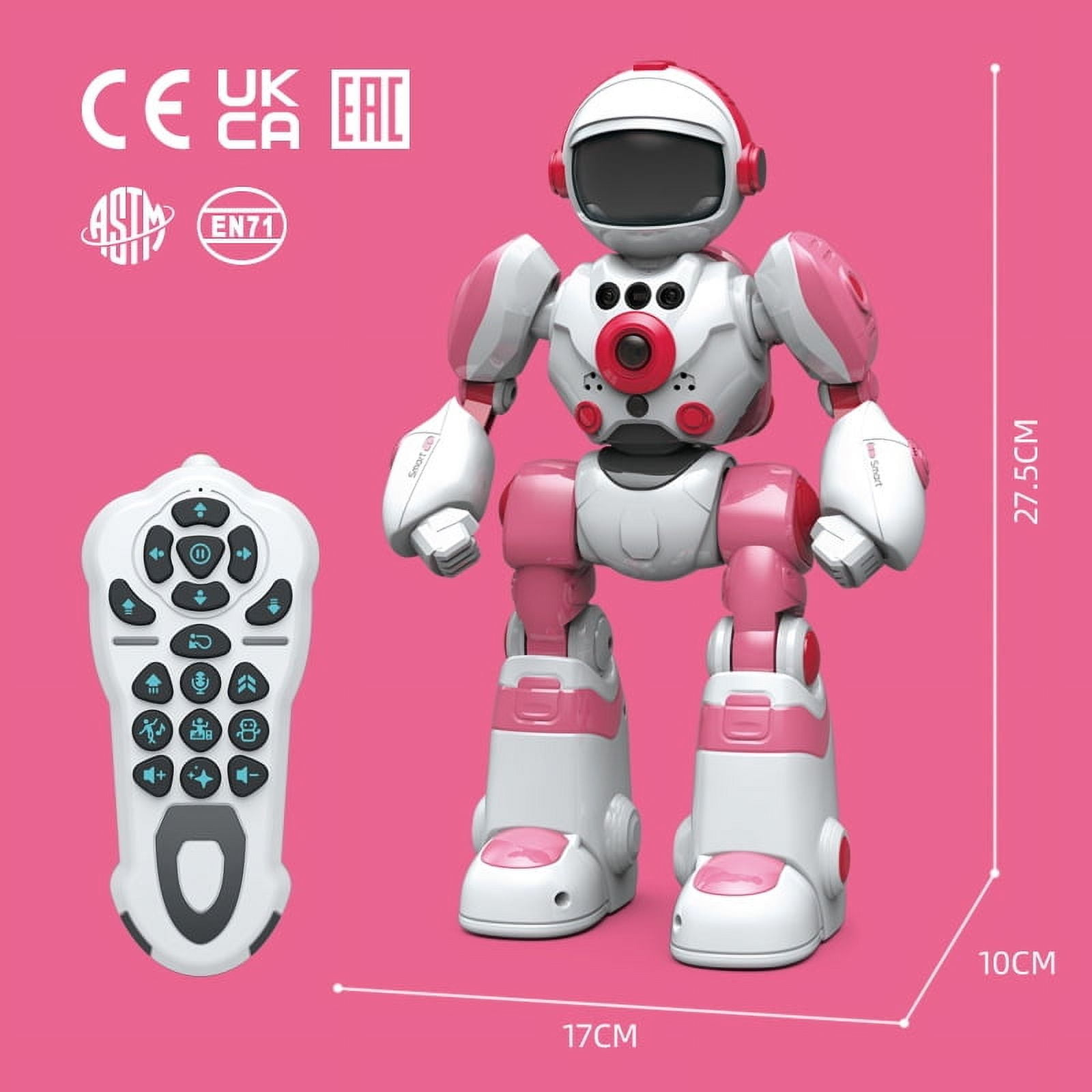 Remote Control Robot Singing Dancing Programmable with Infrared Gesture Gifts for Age 3 -8 Years Red