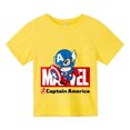 thumbnail image 4 of Camiseta de dibujos animados de Capitán América de Marvel para niños y niñas, camiseta informal de cuello redondo y manga corta para niños, ropa de calle, camiseta de verano, 4 of 5
