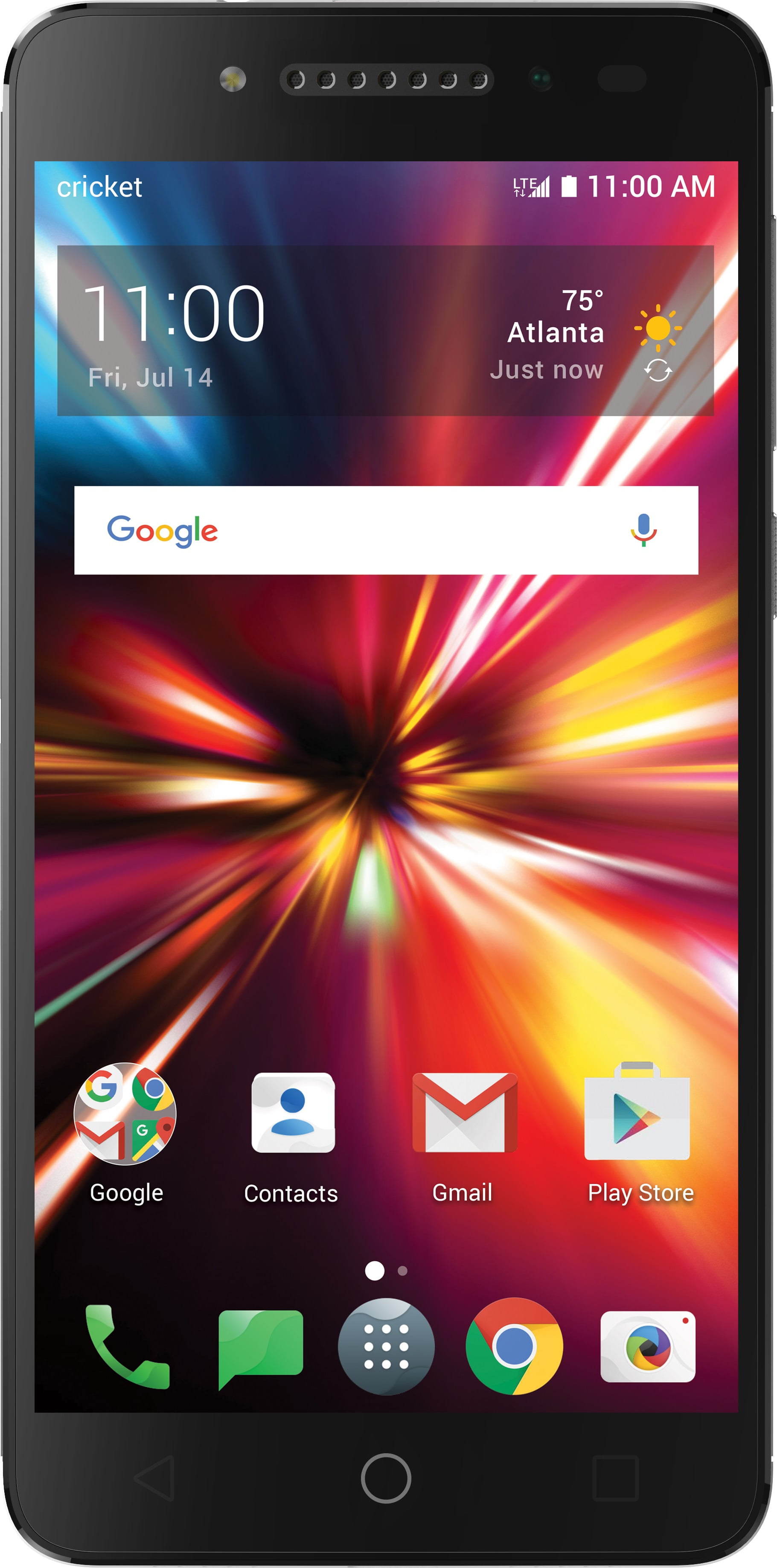 Cricket Wireless Alcatel Pulsemix 16GB Prepaid Smartphone, Black with Light SNAPBAK Walmart