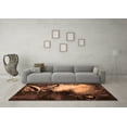 thumbnail image 3 of Ahgly Company Indoor Square Oriental Orange Industrial Area Rugs, 4' Square, 3 of 4