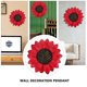 thumbnail image 3 of WASHWEPE 1Ud De Pared Con Flor Imitación De Hierro Roja Para Hogar Y, 3 of 8