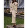 thumbnail image 1 of TARUXY-Vestidos largos con volantes de cintura alta para mujer, vestido largo ajustado de punto para otoño e invierno, vestido Vintage para mujer, Retro elegante, 1 of 5