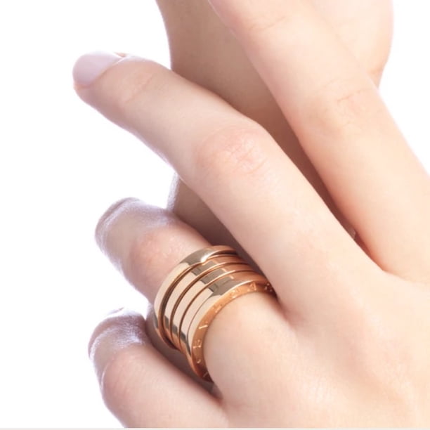 2021 Más Vendido Nuevo Anillo De Cuatro Bandas En Oro Amarillo De 18 Kt