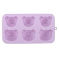 thumbnail image 1 of Bandeja de cubitos de hielo de silicona con forma de oso, adorable y versátil, para hornear chocolate, dulces y comida para bebés, molde de silicona reutilizable para hornear en la cocina, 1 of 8