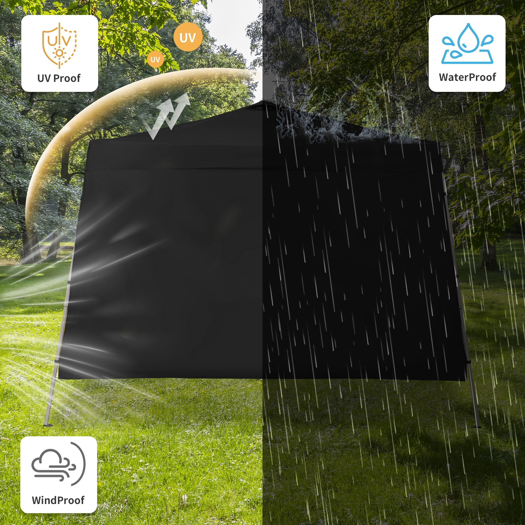 Ainfox 8' x 8' Pop-Up Canopy with Sidewall photo 8