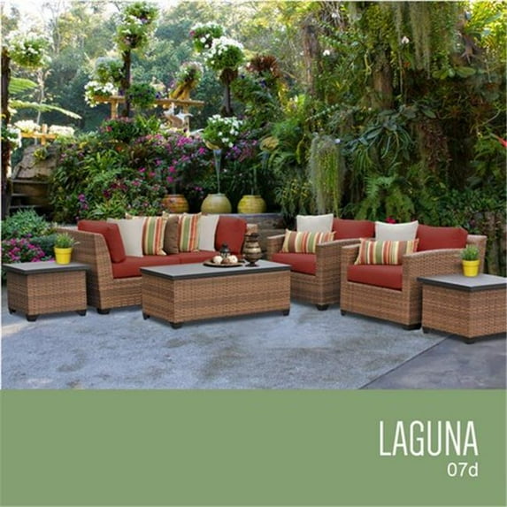 TKC Laguna 7 Piece Outdoor Wicker Patio Furniture Set