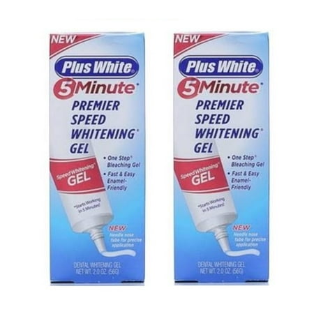 Tooth Whitening - (2 Pack) Plus White 5 Minute Premier Speed Whitening Gel, 2.0 oz