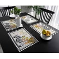 thumbnail image 3 of SPXUBZ Easter Placemats, Black and White Buffalo Plaid Truck Egg Bunny Carrot 18x12 Inch Placemats for Family Table Holiday Decoration Placemat Set of 6, 3 of 5