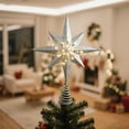 thumbnail image 5 of 2025 Christmas Tree Topper Star with Warm White LED Lights - 12.5 Inch Glitter Sparkle Tree Topper for Holiday Home Decor, Fits Most Standard Size Xmas Trees, 5 of 8