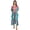 143-Teal, variant on Miss Lavish London Women’s Floral Ethnic Polyester Kaftan Dress with V Neck & Side Slits- Teal, XL