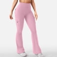 thumbnail image 4 of Dwellite Women Leggings with Pockets Workout Leggings Waist Butt Lifting Gym Yoga Pants Pink XL, 4 of 4