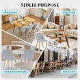 thumbnail image 2 of TacleeKii Modern Upholstered Dining Chairs Set of 2, Curved Back, Wood Legs, 300 lb Weight Capacity, Gray, 2 of 7