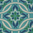 thumbnail image 4 of Noble House Jada 90x63" Indoor/Outdoor Fabric Geometric Area Rug in Blue/Green, 4 of 5