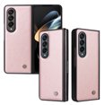 thumbnail image 1 of Mantto Leather Case for Samsung Galaxy Z fold 4, Elegant Luxury Back Folding Slim Case with Magnetic Attraction Soft Silicone Shockproof Front Frame Protection Folio Cover for Samsung Z Fold4,Rosegold, 1 of 8