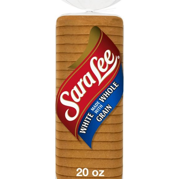 Sara Lee White made with Whole Grain Bread, 20 oz, Plain Wheat Bread, Bag (Pack of 3)