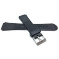 thumbnail image 3 of Bandini 20mm Black Rubber Sports Watch Band Strap, Tread, Ribbed, 2 Spring Bars Included, 3 of 7