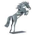 thumbnail image 1 of Metal Horse Statue, Beautiful Decorative Running Horse Statue Handcrafted Fine Workmanship  For Decoration, 1 of 8
