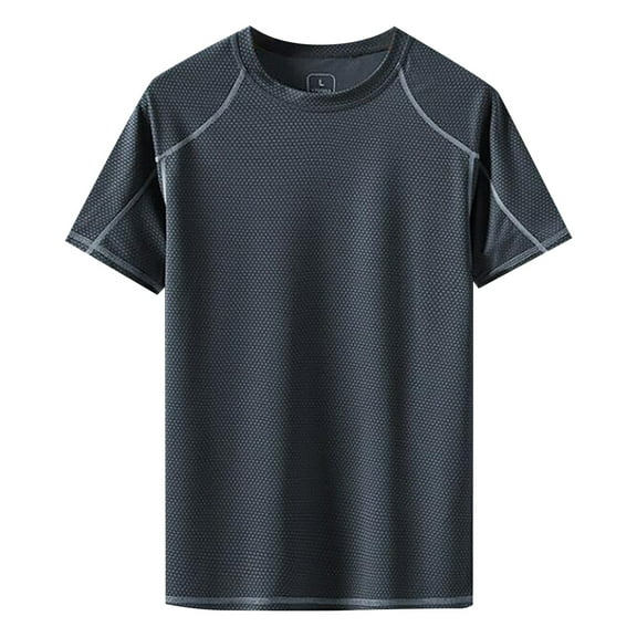 Workout Shirts for Men, Moisture Wicking Quick Dry Active Athletic Men's Gym Performance T Shirts