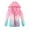 Pink, variant on Mercatoo Girls Cute Gradient Color 𝗪aterproof Jackets Fleece Lined Winter Hooded Coats Youth Kids Zipper Pockets Warm Outwear