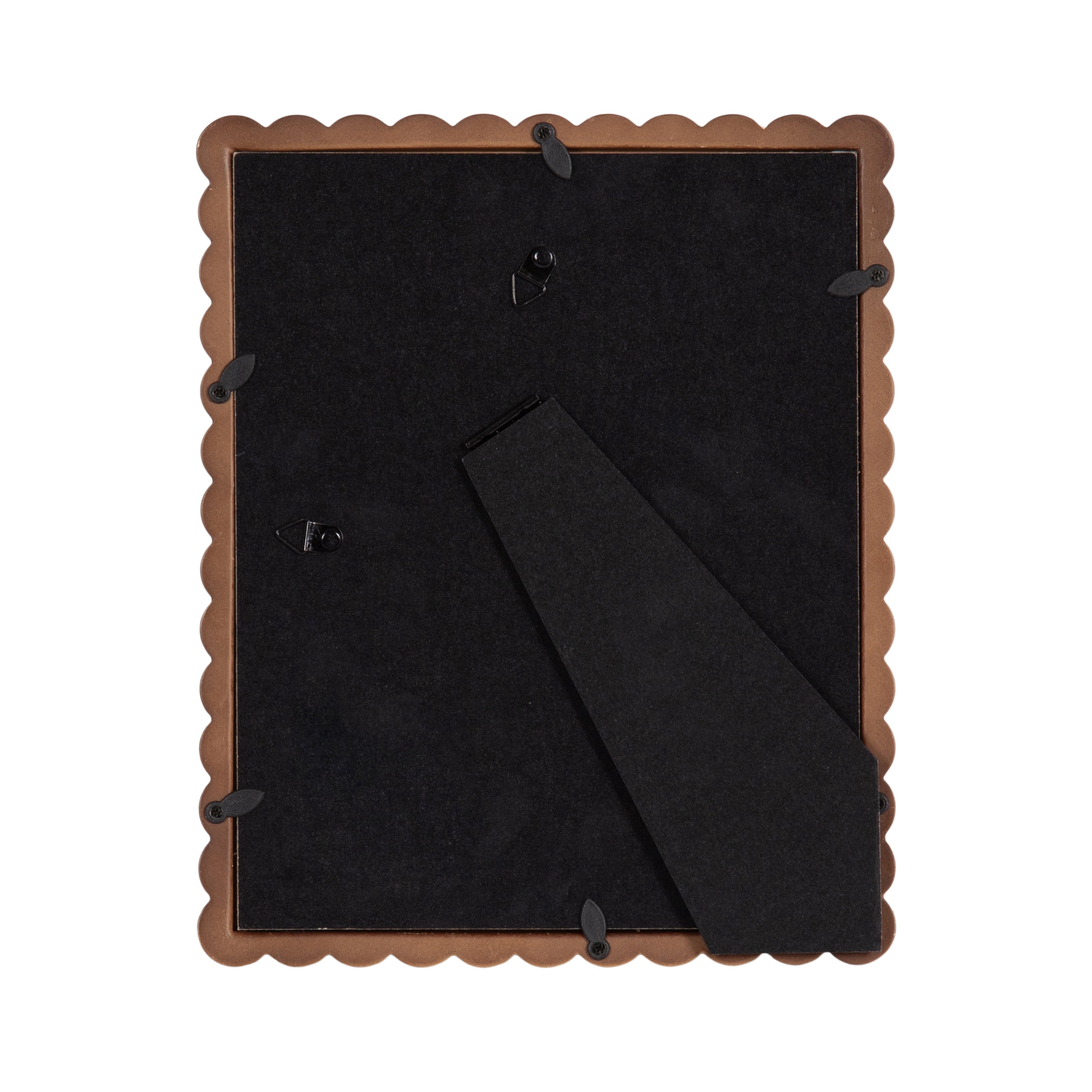 DesignOvation – 8x10 Picture Frame – Beaded Medium Walnut Tabletop Photo Frame
