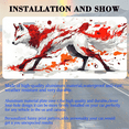 thumbnail image 3 of 1 Pcs 2D Flat License Plate Covers & Frames, A Fox with Splashes of Red For Decorative Front, Waterproof For Decoration Aluminum License Plate Covers & Frames Cover For Men Women, 12" X 6", 3 of 7