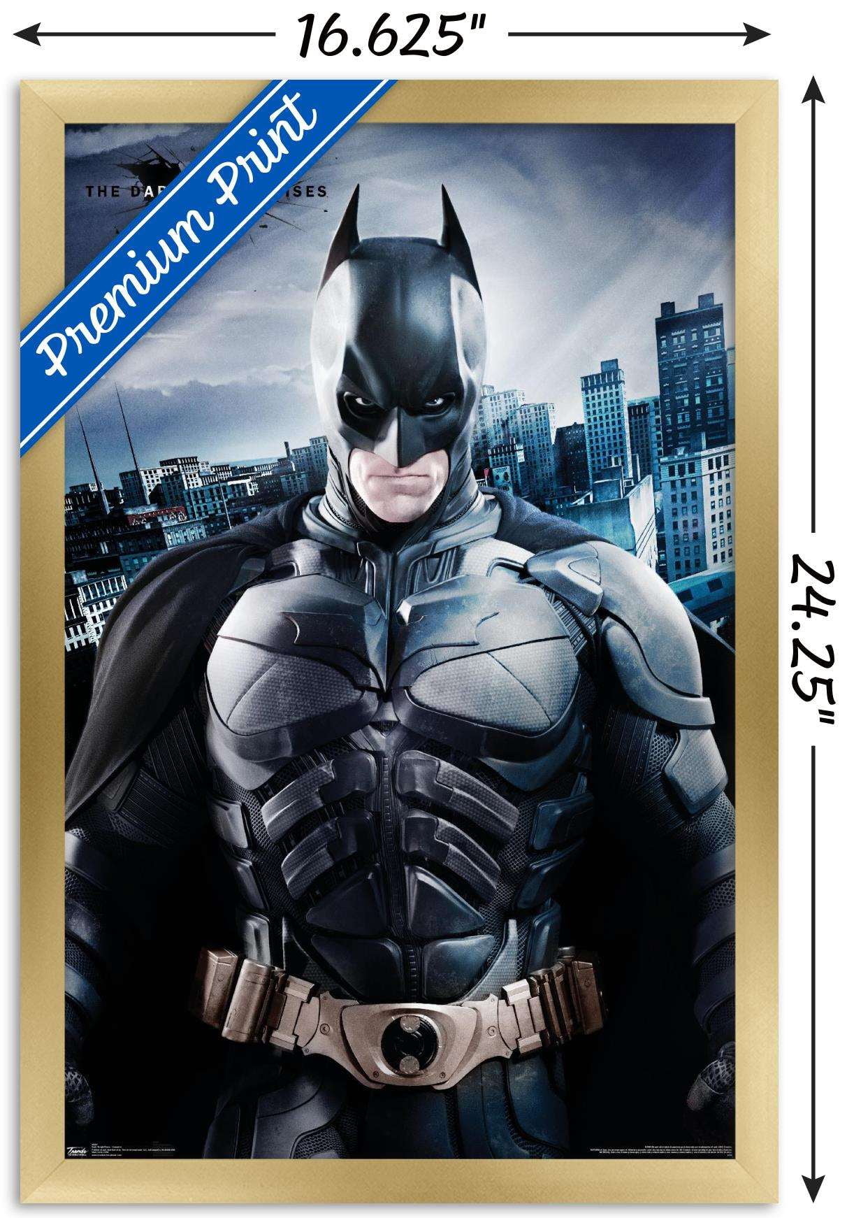 DC Comics Movie - The Dark Knight Rises - Batman - The Caped Crusader Wall Poster, 14.725" x 22.375", Framed
