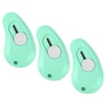 thumbnail image 2 of Cqxid Office&Craft&Stationery Under $5 Egg Shaped Utility Retractable Portable Mini For Wrapping Envelopes Letterbox Cutter With Keychain Holes 3Pack, 2 of 9
