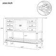 thumbnail image 7 of Narrow Console Table with 6 Drawers & 2 Shutter Doors & Bottom Shelf, Modern Solid Wood Accent Sideboard Buffet Storage Cabinet with Elegant Legs and Metal Handles, Living Room Sofa Side Table Black, 7 of 7