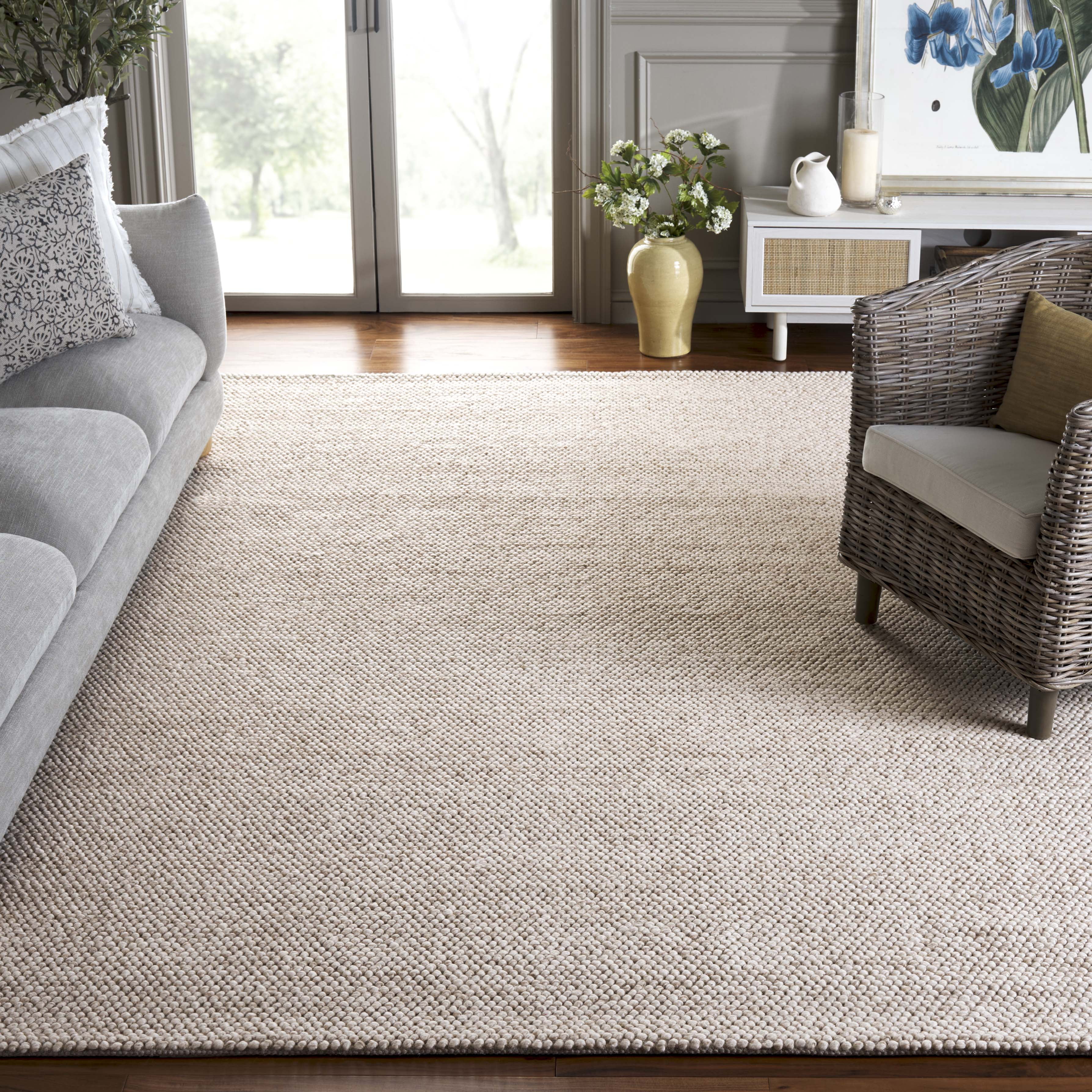SAFAVIEH Natura Willoughby Distressed Area Rug, Beige/Ivory, 9' x 12'